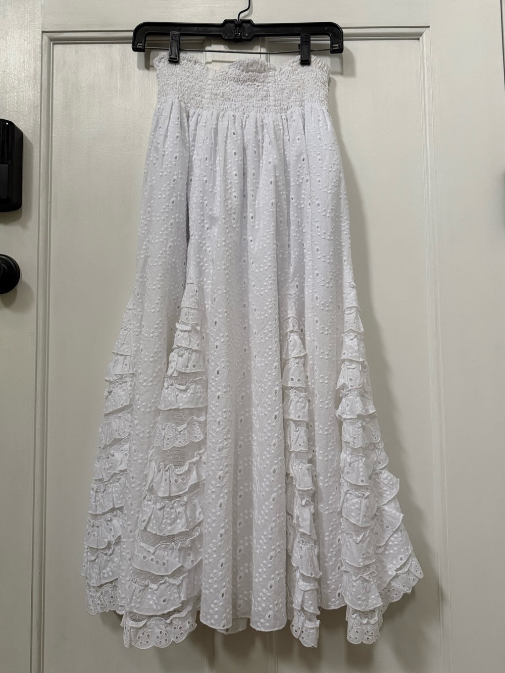 White Eyelet Maxi Skirt - Classic Summer Style